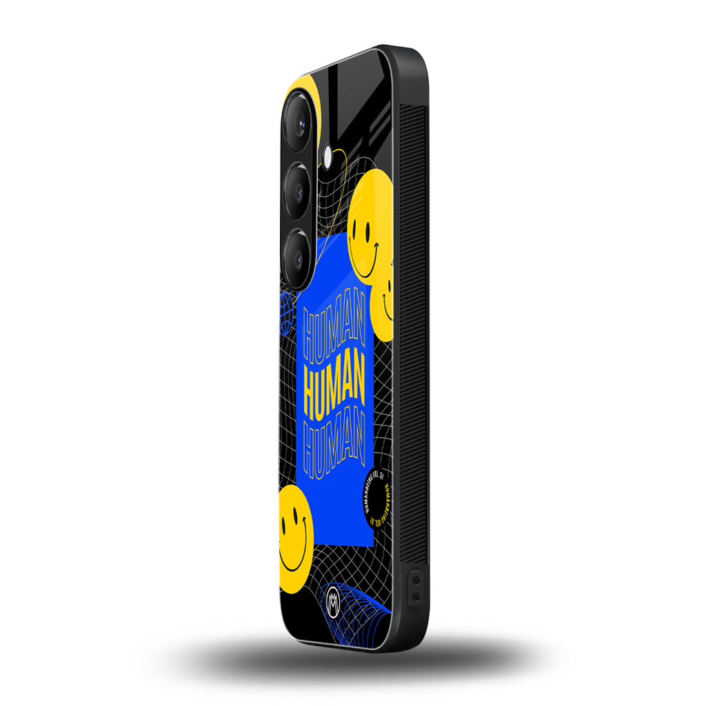 human being back phone cover | glass case for samsung galaxy s24 fe