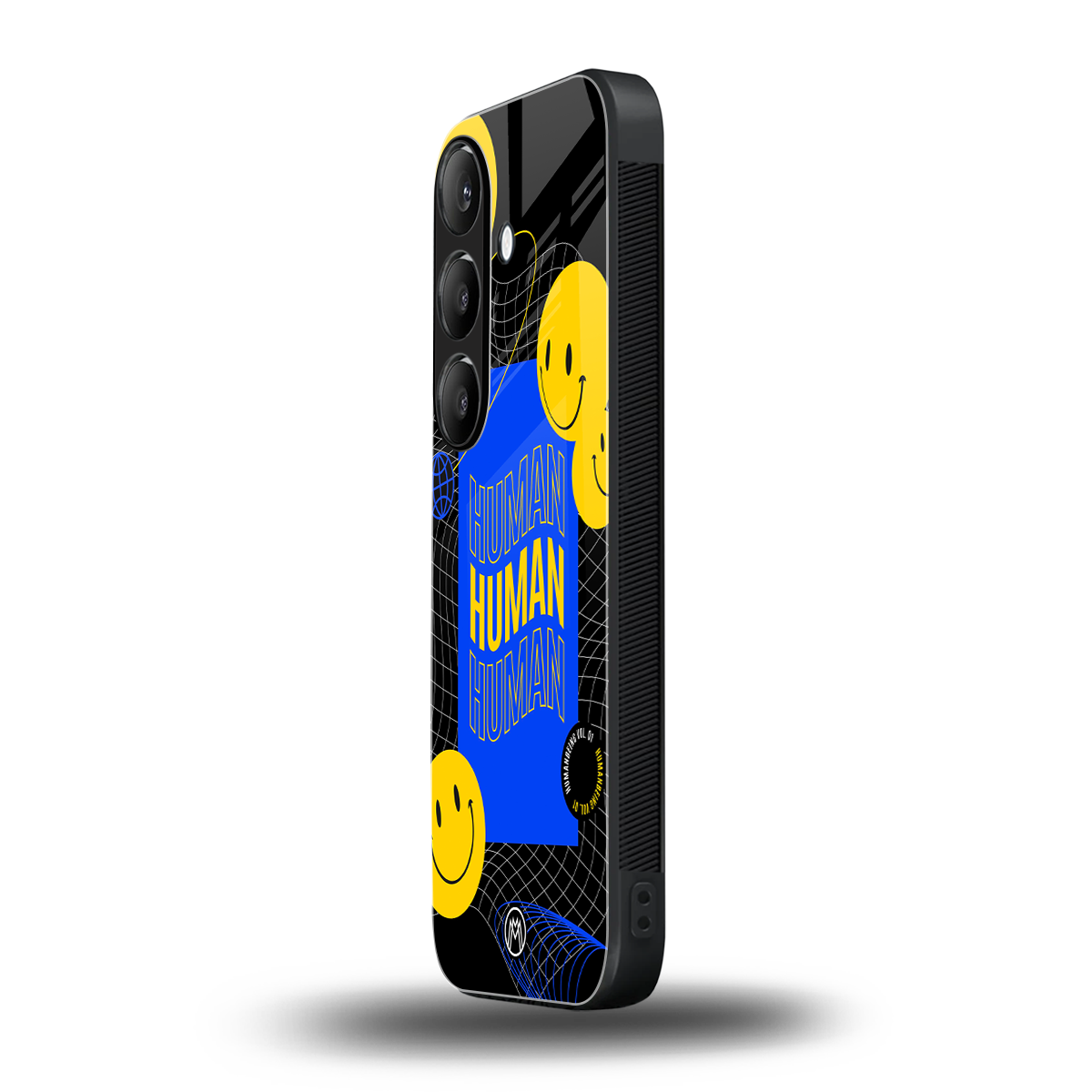 human being back phone cover | glass case for samsung galaxy s24 plus