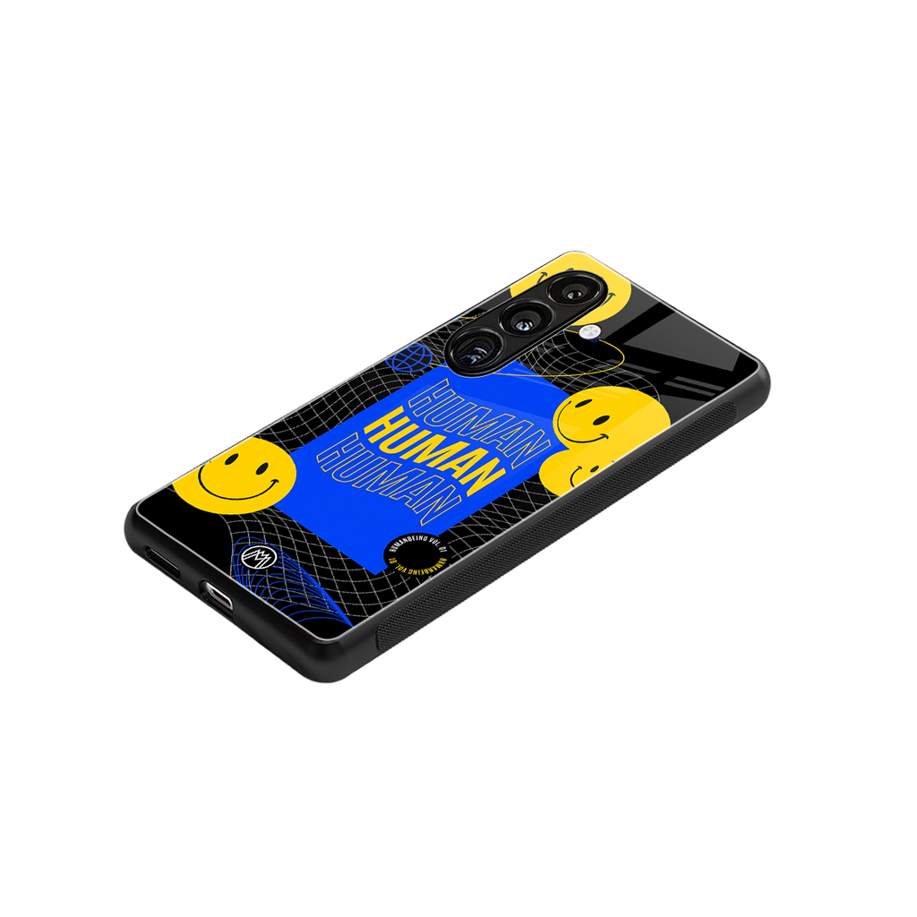human being back phone cover | glass case for samsung galaxy s24 fe