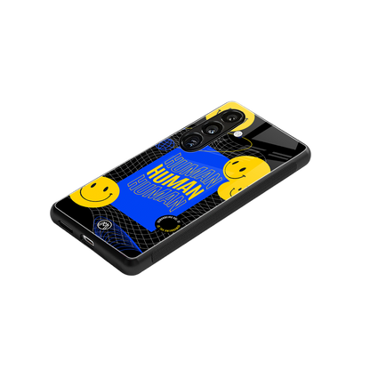 human being back phone cover | glass case for samsung galaxy s24 fe
