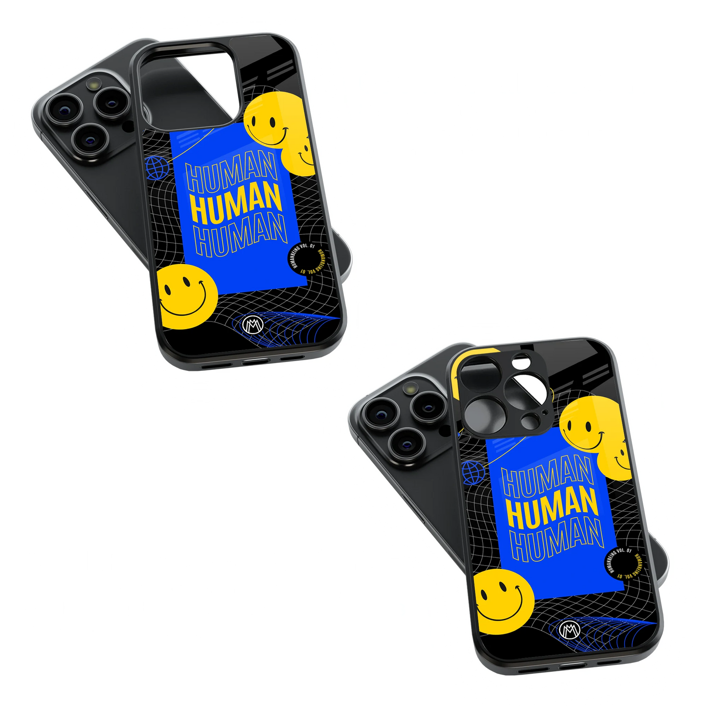 Trendy Glass Back Mobile Case for iPhone, Samsung, Redmi, OnePlus, Google Pixel, Motorola
