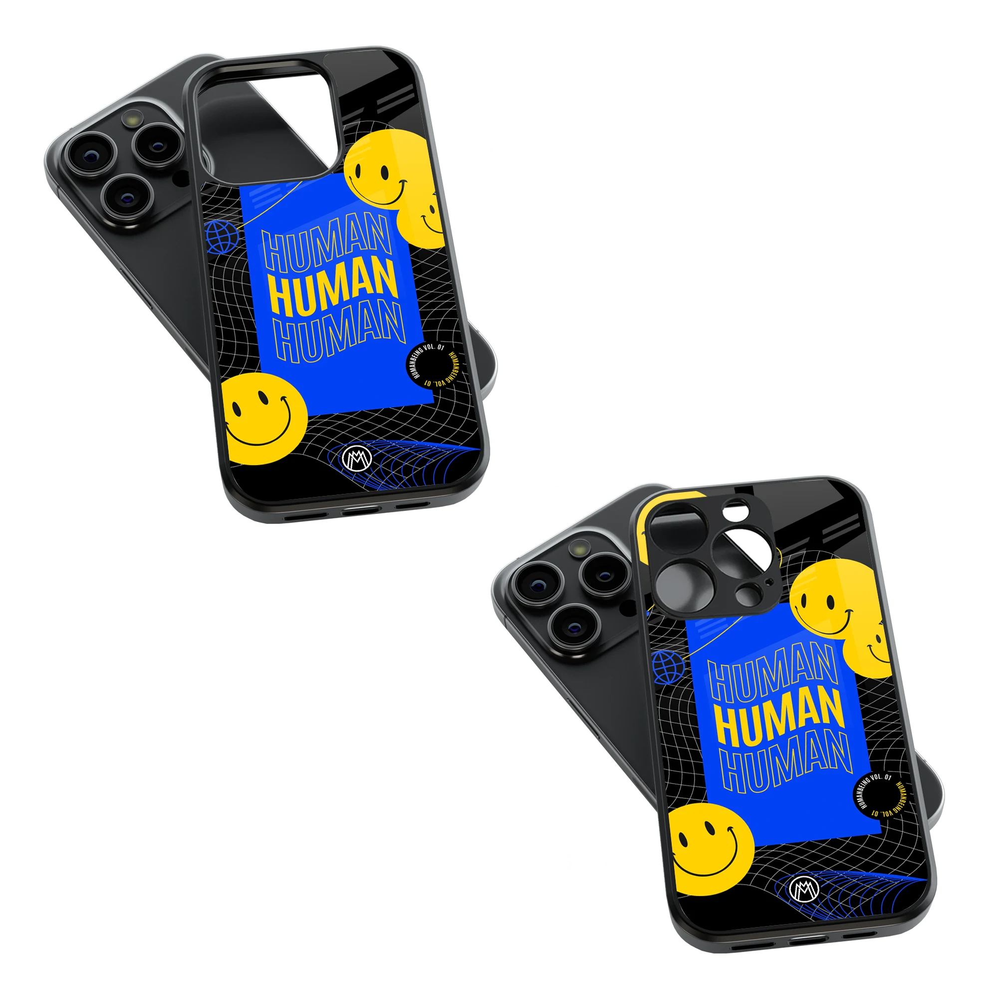 Trendy Glass Back Mobile Case for iPhone, Samsung, Redmi, OnePlus, Google Pixel, Motorola