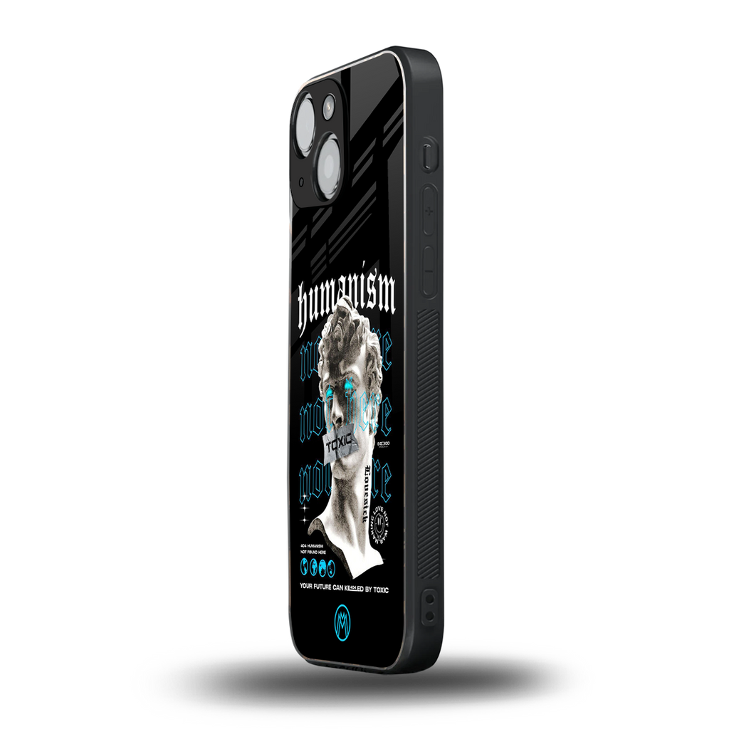 humanism not here back phone cover | glass case for iphone 13 mini