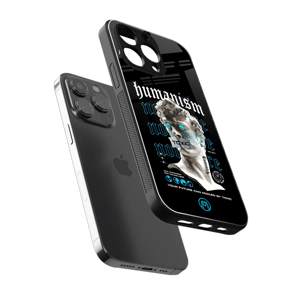 humanism not here back phone cover | glass case for iphone 13 pro