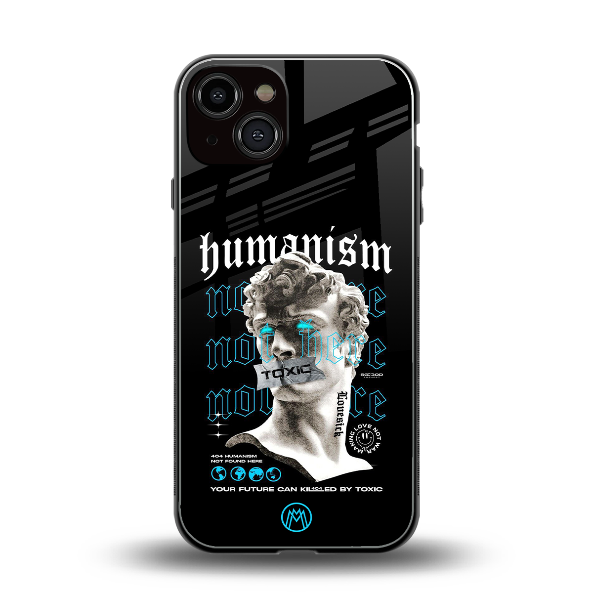 humanism not here back phone cover | glass case for iphone 13