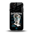 humanism not here back phone cover | glass case for iphone 15 plus