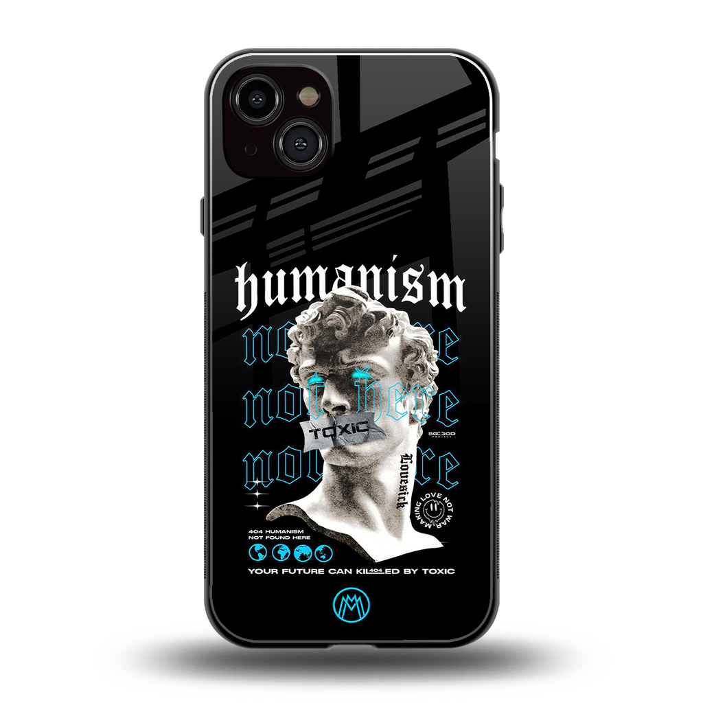 humanism not here back phone cover | glass case for iphone 14 plus