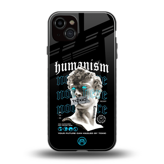 humanism not here back phone cover | glass case for iphone 14 plus