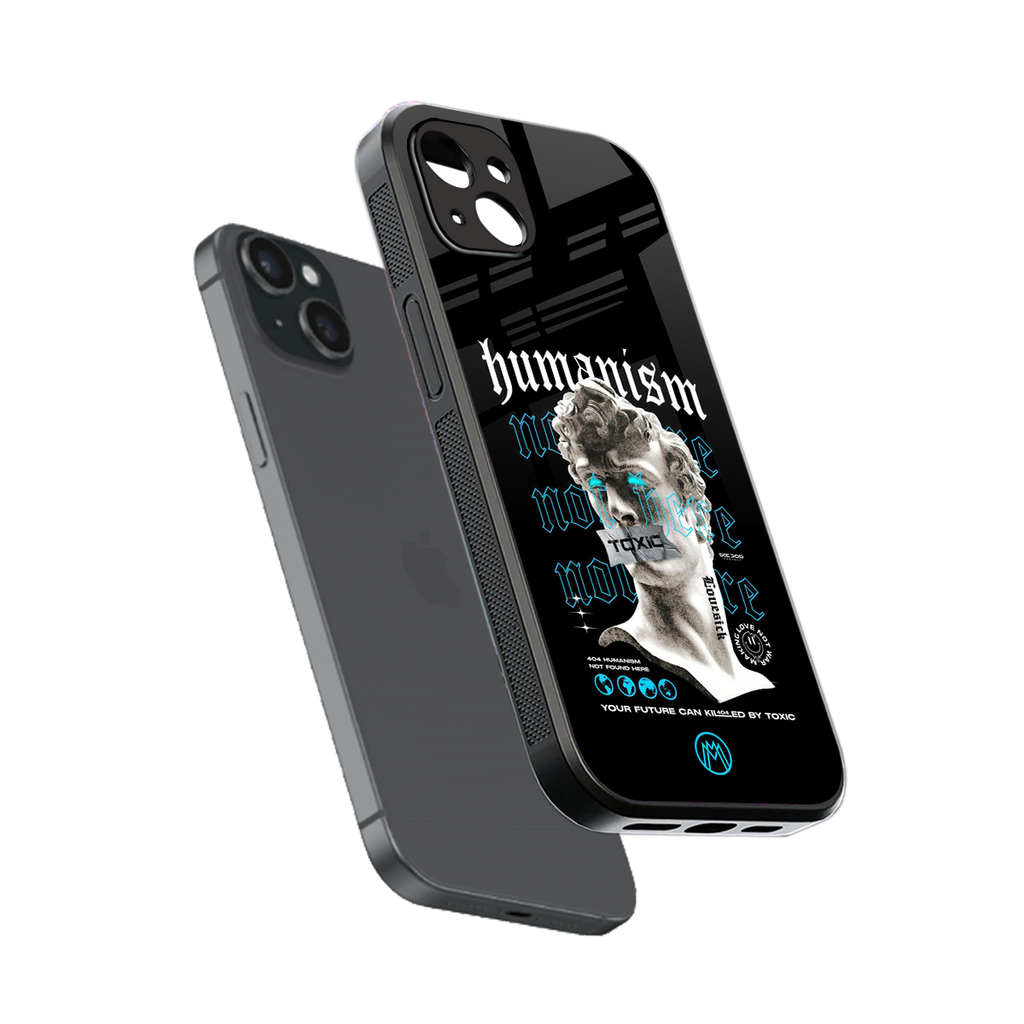 humanism not here back phone cover | glass case for iphone 14 plus