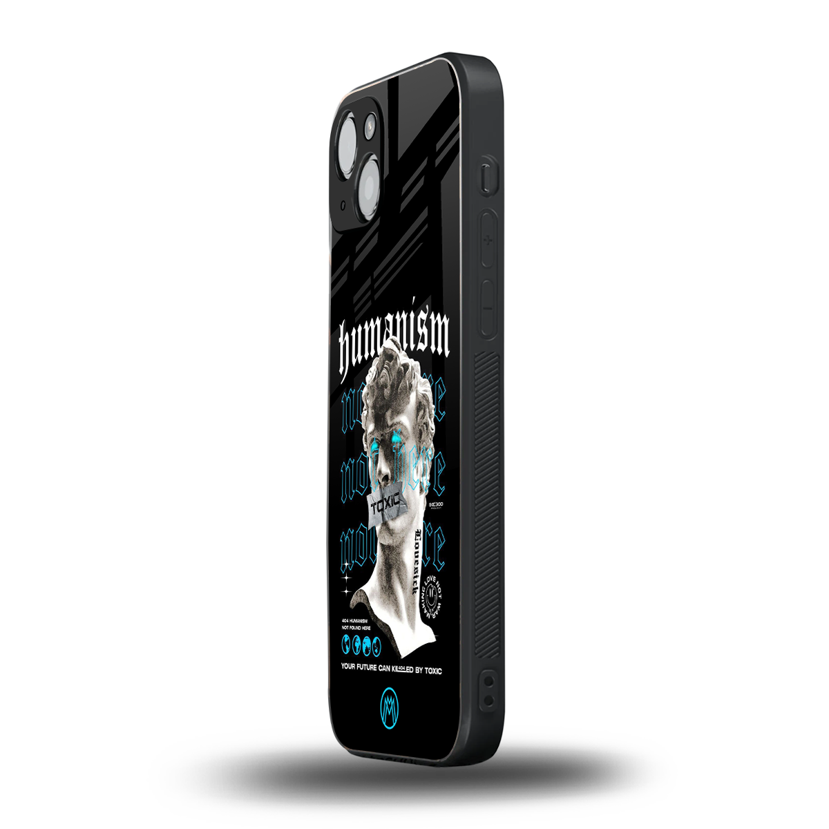 humanism not here back phone cover | glass case for iphone 15 plus