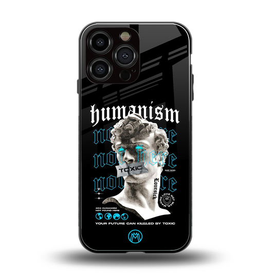 humanism not here back phone cover | glass case for iphone 15 pro max
