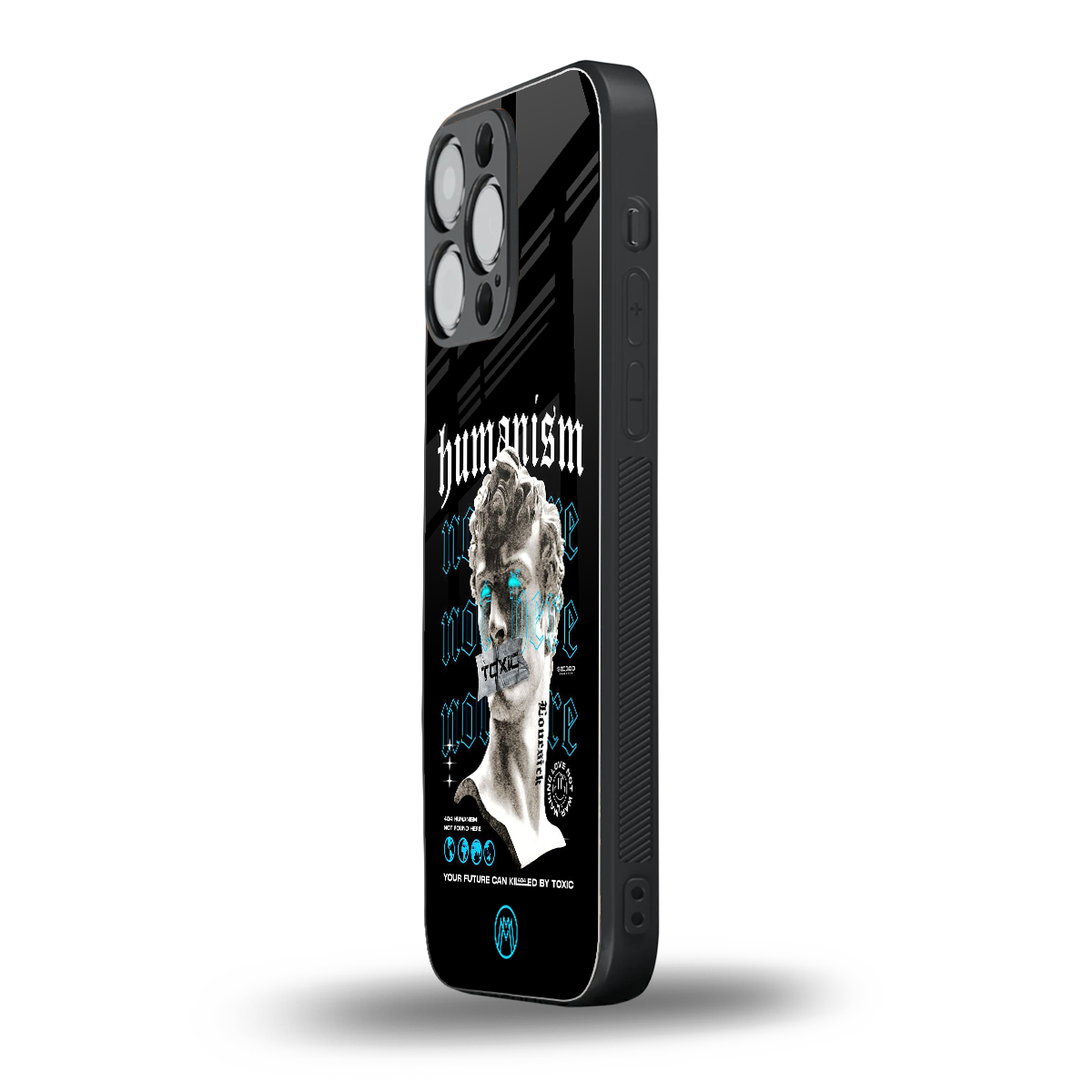 humanism not here back phone cover | glass case for iphone 14 pro max