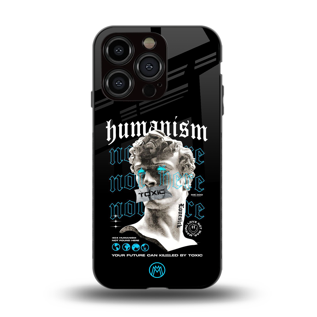 humanism not here back phone cover | glass case for iphone 15 pro