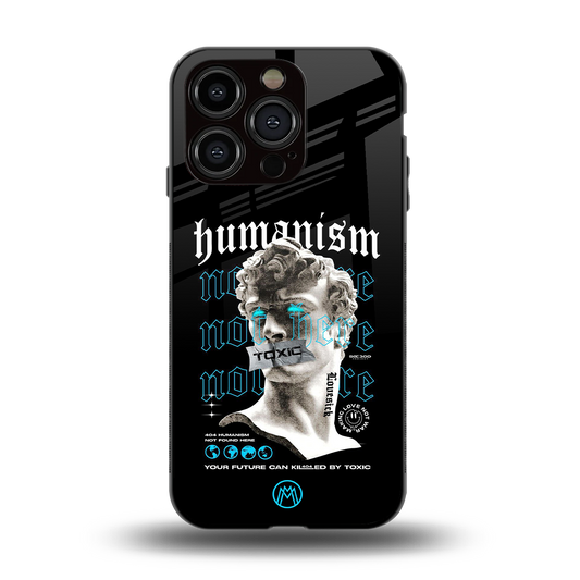 humanism not here back phone cover | glass case for iphone 14 pro