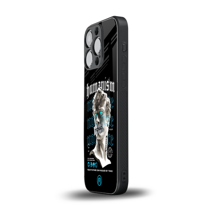 humanism not here back phone cover | glass case for iphone 15 pro