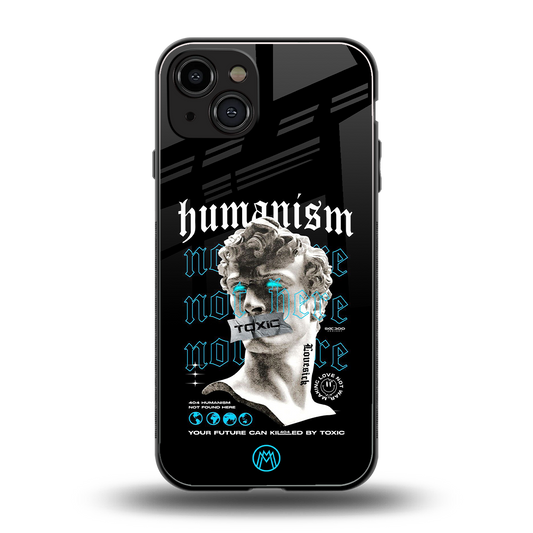 humanism not here back phone cover | glass case for iphone 15