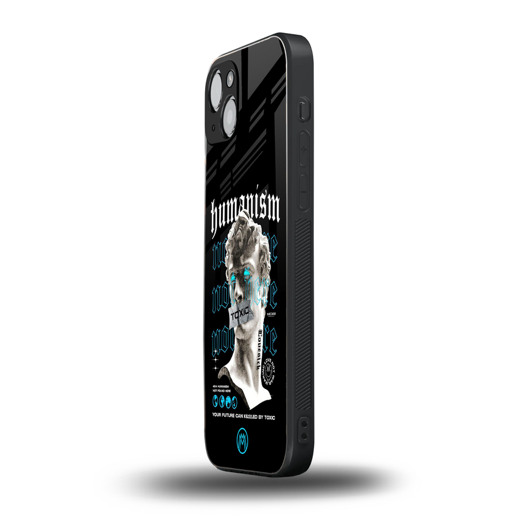 humanism not here back phone cover | glass case for iphone 15