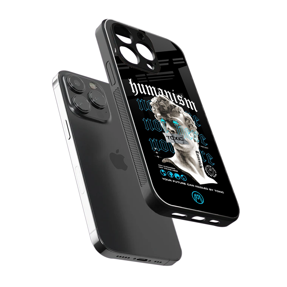 humanism not here back phone cover | glass case for iphone 15 pro