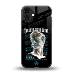 humanism not here back phone cover | glass case for iphone 16 plus