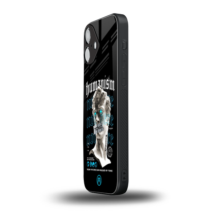humanism not here back phone cover | glass case for iphone 16 plus