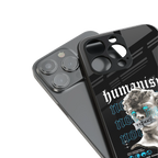 humanism not here back phone cover | glass case for iphone 16 plus