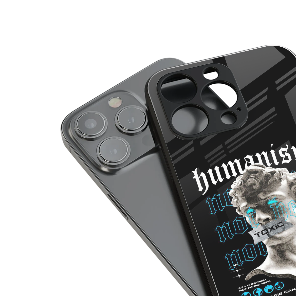 humanism not here back phone cover | glass case for iphone 15 plus
