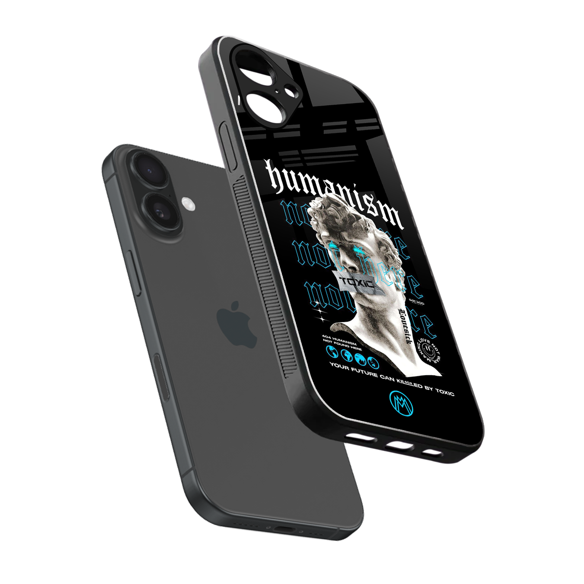 humanism not here back phone cover | glass case for iphone 16