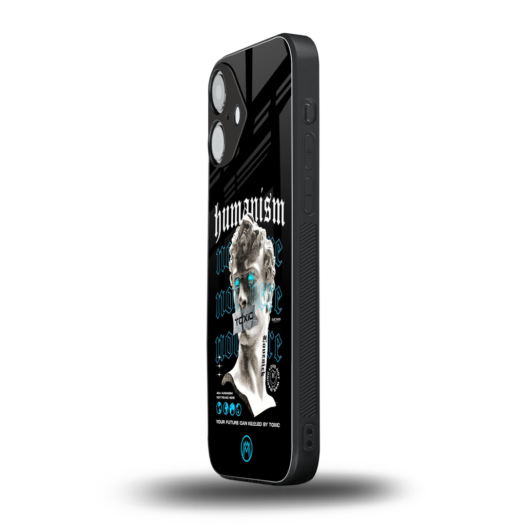 humanism not here back phone cover | glass case for iphone 16