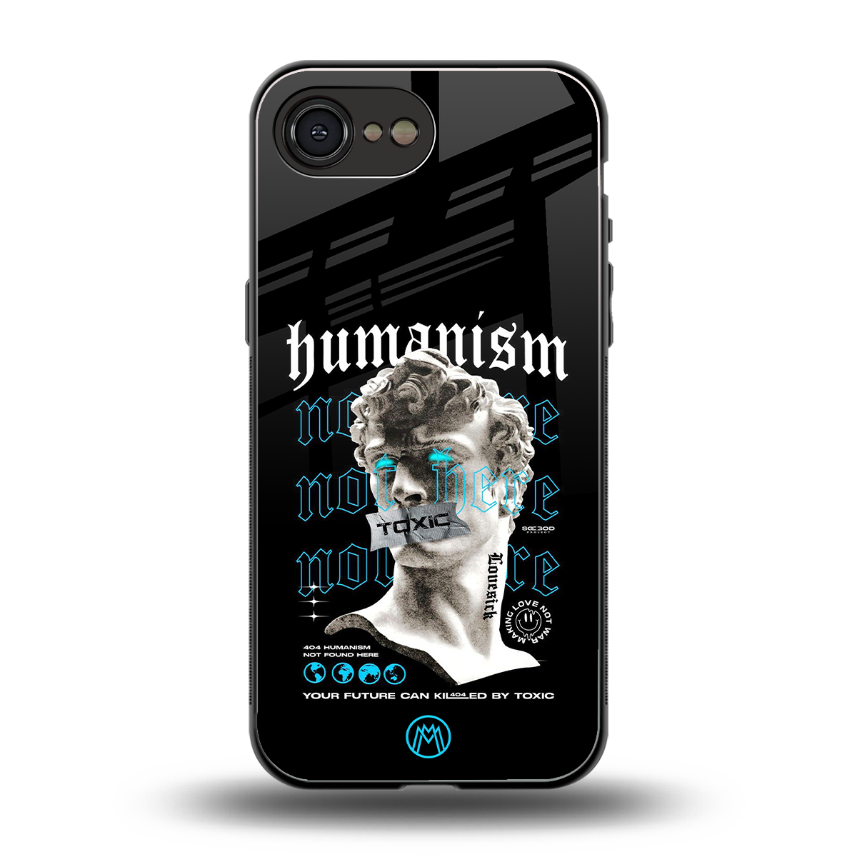 humanism not here back phone cover | glass case for iphone 16e