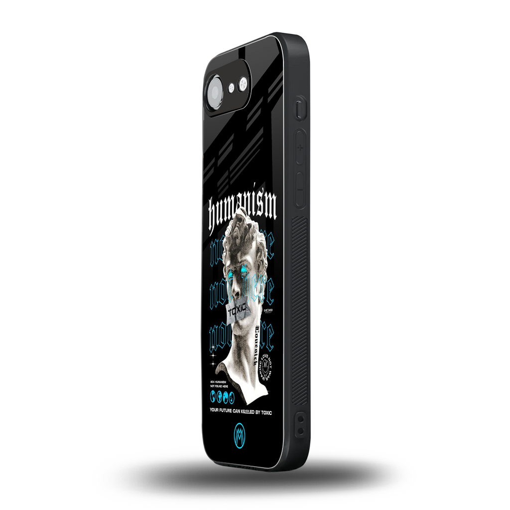humanism not here back phone cover | glass case for iphone 16e