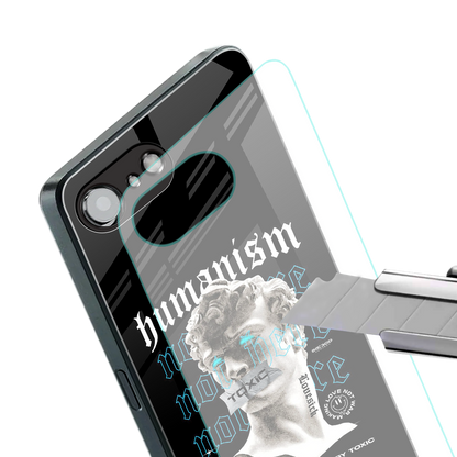humanism not here back phone cover | glass case for iphone 16e