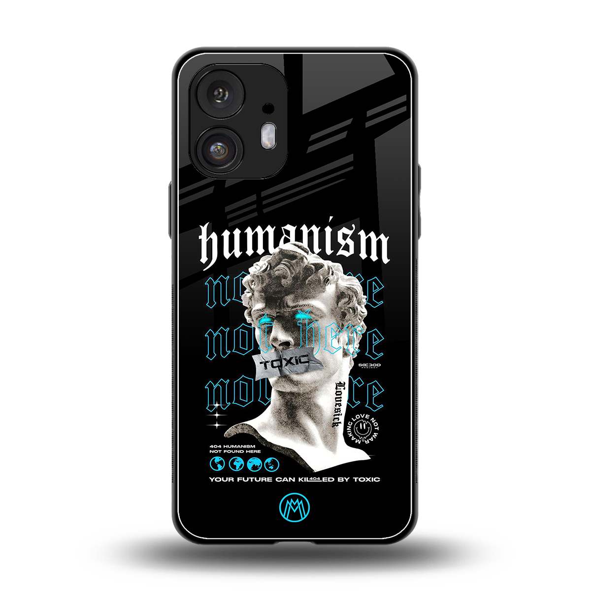 humanism not here back phone cover | glass case for nothing phone 2