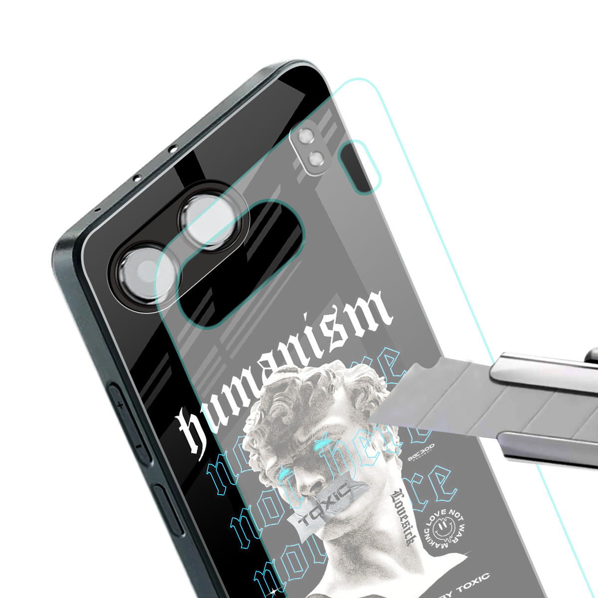 humanism not here back phone cover | glass case for oneplus nord 4