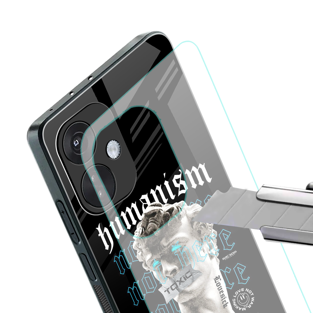 humanism not here back phone cover | glass case for oneplus nord ce 3