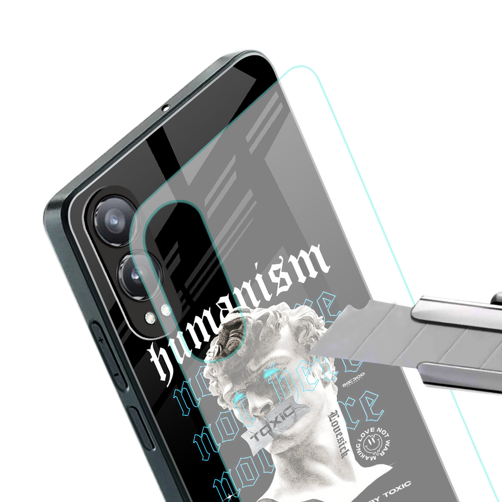 humanism not here back phone cover | glass case for oneplus nord ce 4 lite