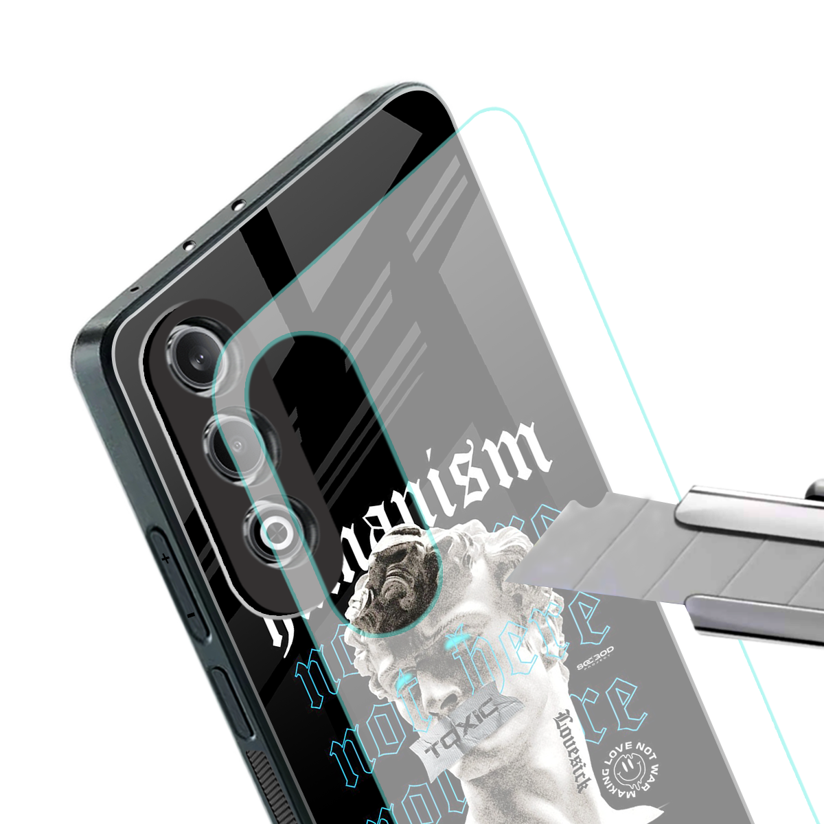 humanism not here back phone cover | glass case for oneplus nord ce 4