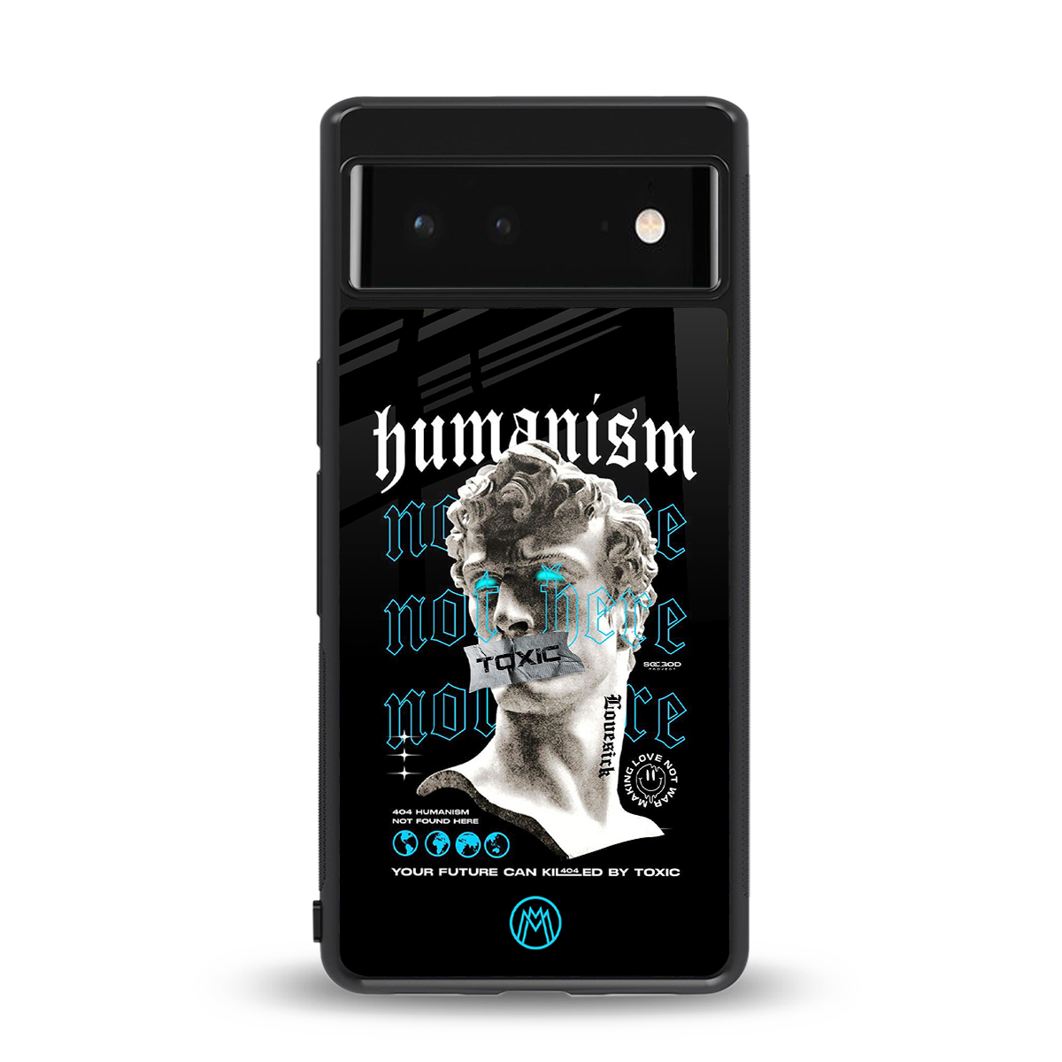 humanism not here back phone cover | glass case for google pixel 6