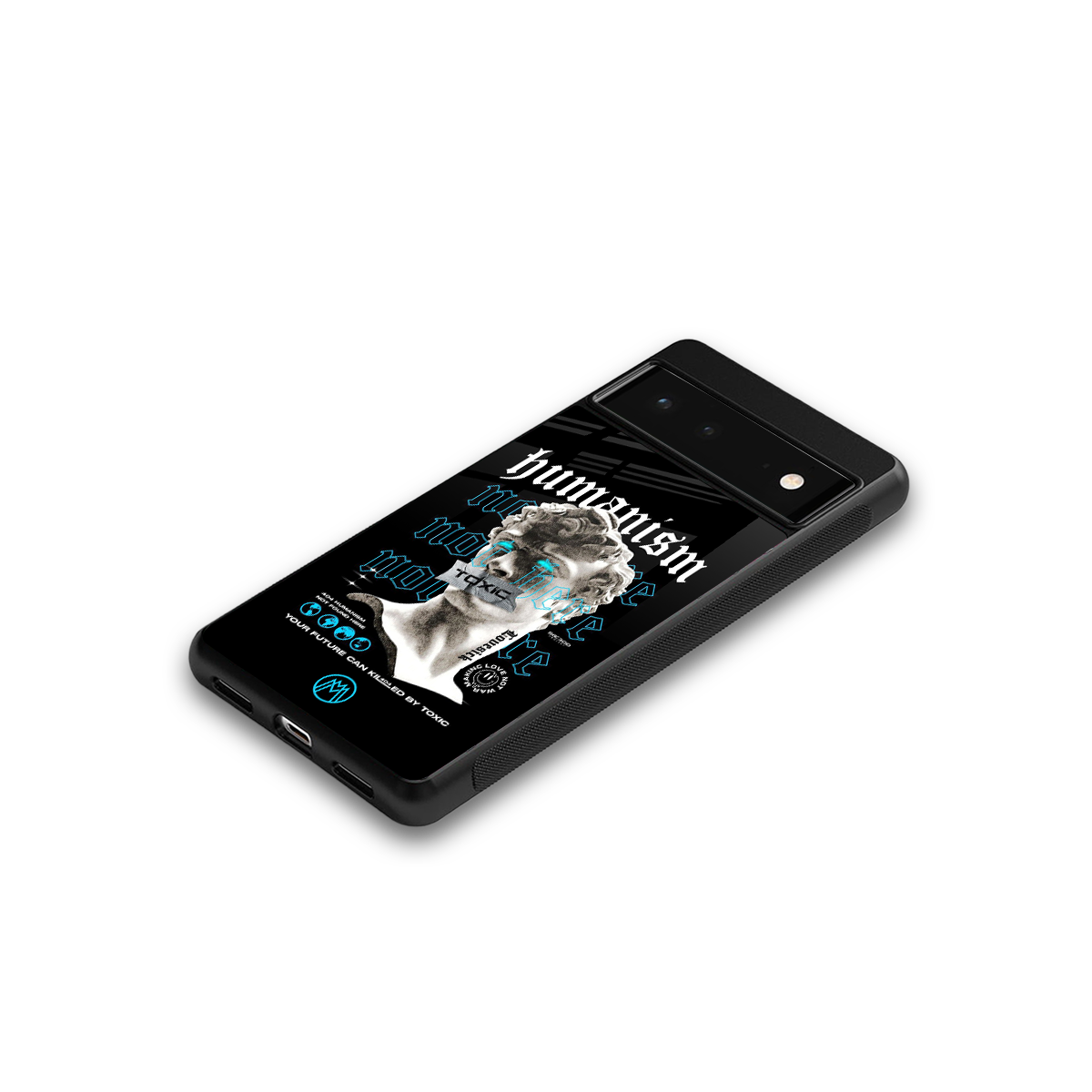 humanism not here back phone cover | glass case for google pixel 6