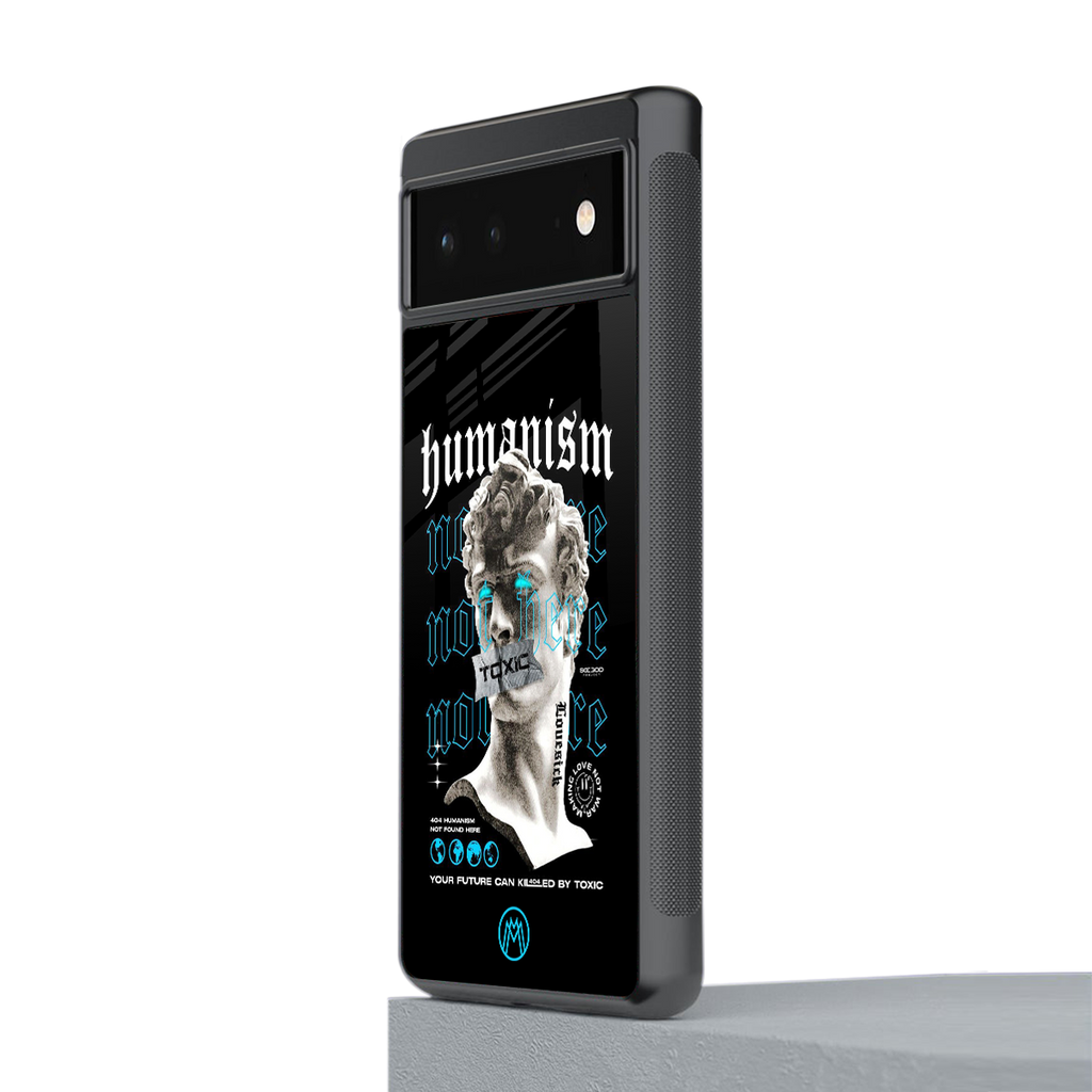 humanism not here back phone cover | glass case for google pixel 6