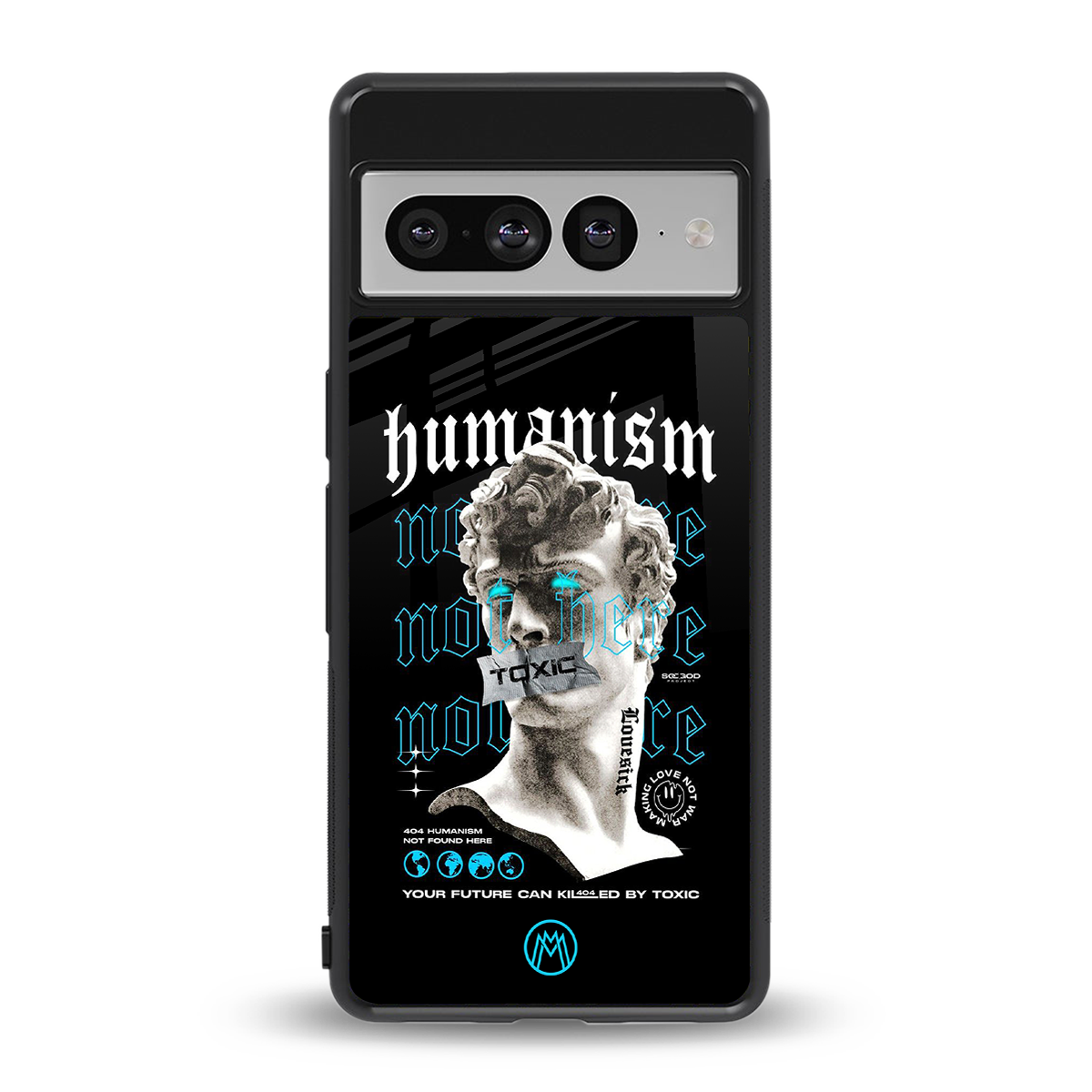 humanism not here back phone cover | glass case for google pixel 7 pro