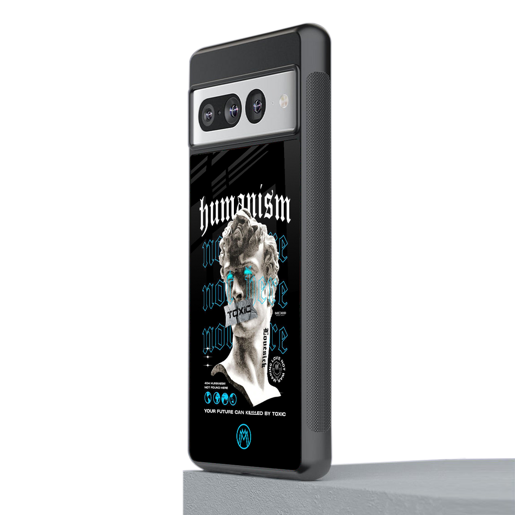 humanism not here back phone cover | glass case for google pixel 7 pro