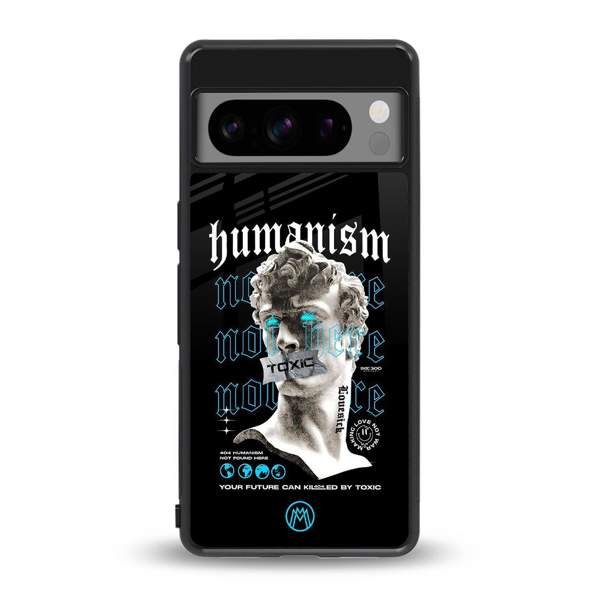 humanism not here back phone cover | glass case for google pixel 8 pro