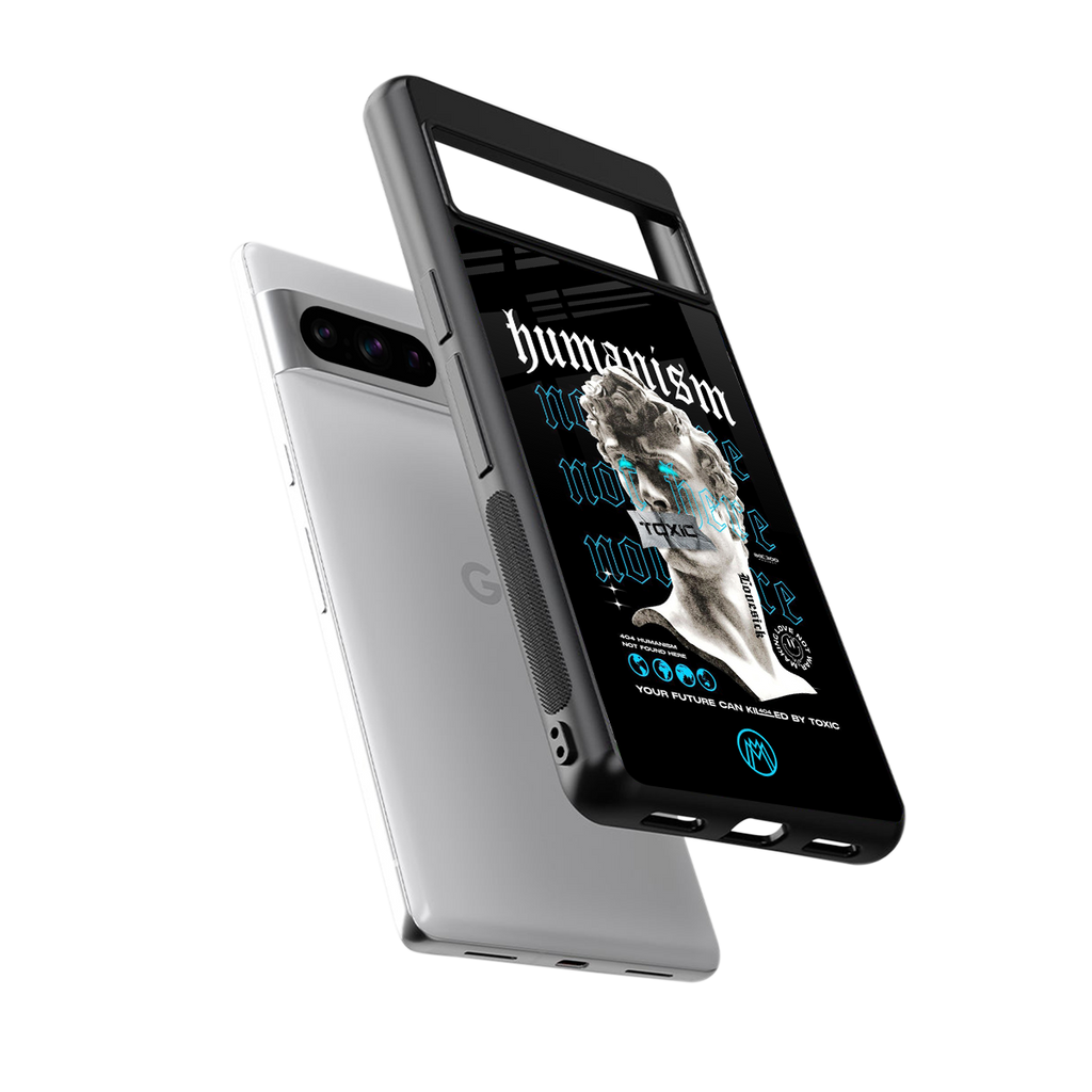 humanism not here back phone cover | glass case for google pixel 8 pro