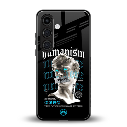 humanism not here back phone cover | glass case for samsung galaxy s24 plus