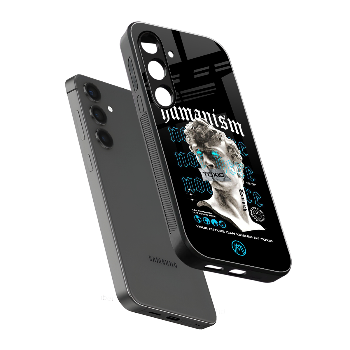 humanism not here back phone cover | glass case for samsung galaxy s23 plus