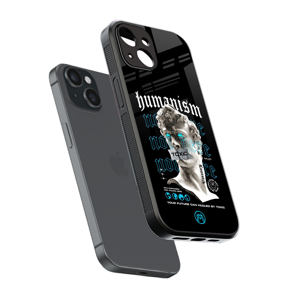humanism not here back phone cover | glass case for iphone 14