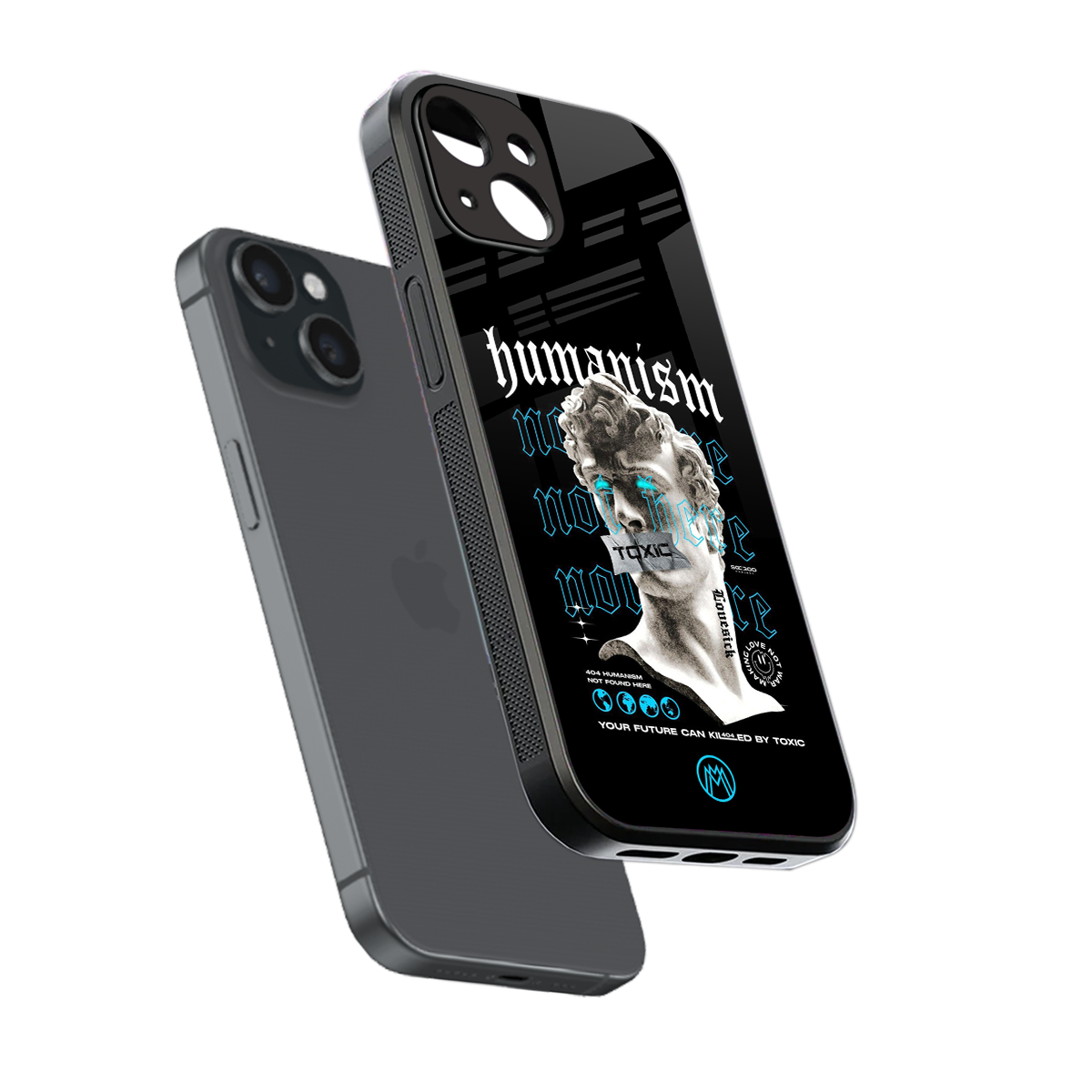 humanism not here back phone cover | glass case for iphone 14