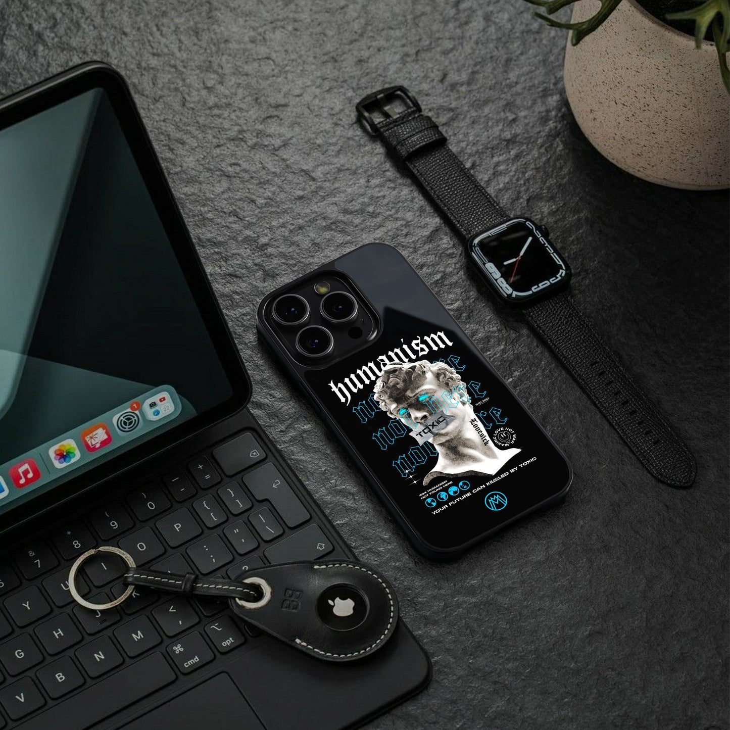 humanism not here back phone cover | glass case for iphone 16 pro