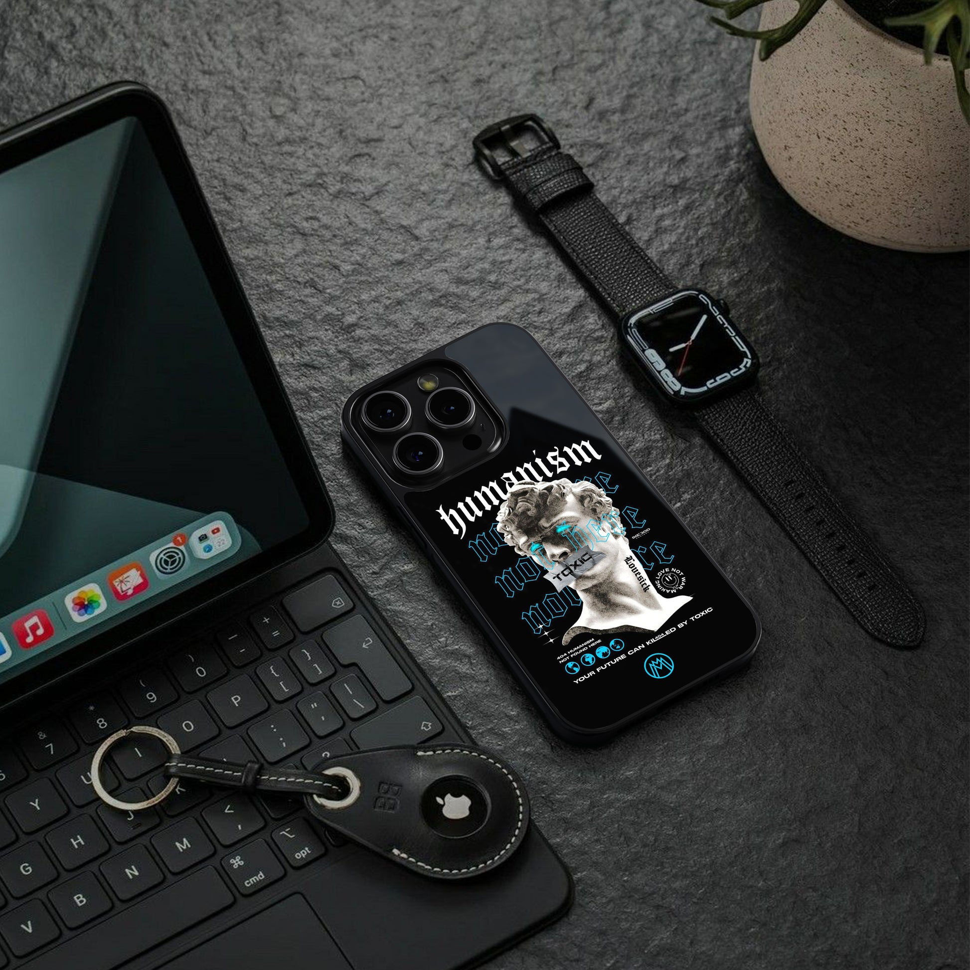 humanism not here back phone cover | glass case for iphone 16 pro