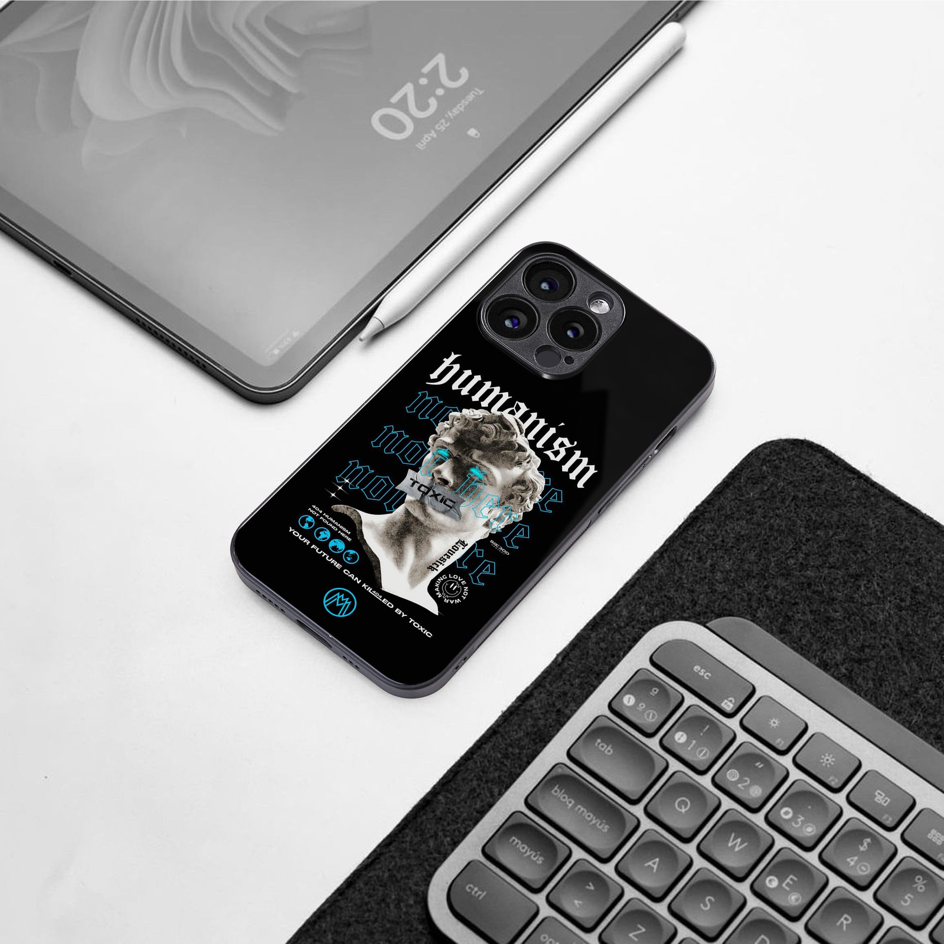 humanism not here back phone cover | glass case for iphone 16